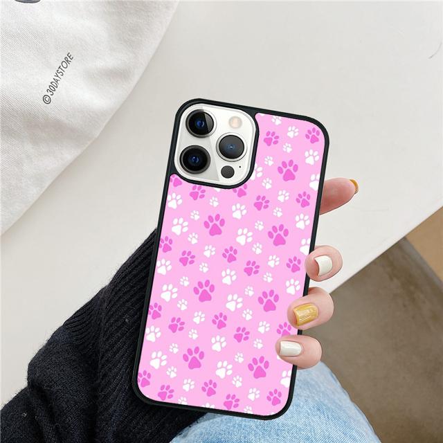 Paws Paw Pattern Cute Dog Cat Phone Case Cover For iPhone 17 Air 15 16 Pro Max 14 13 12 11 Pro Max Plus Coque