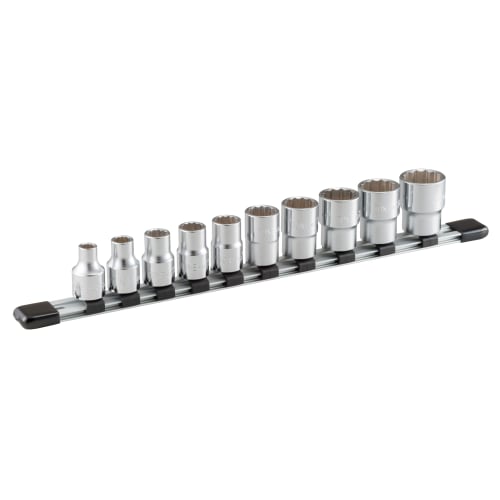 TONE 12-Point Socket Set (with Holder) HD410, 12.7mm (1/2") Drive, 10 Pieces