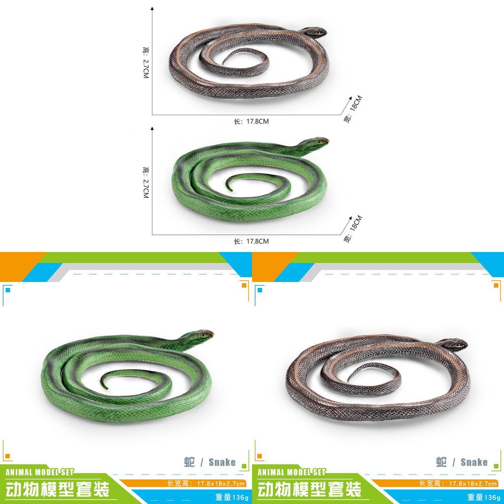 Wild Reptile Snake Model For Kids Educational Collectible Pvc Decor Toy