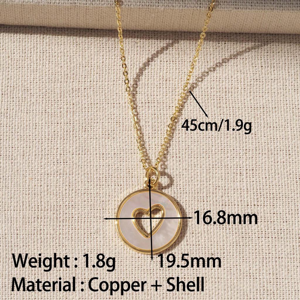 Shell Heart Pendant Gold-Plated Necklace - High-End Feel, Niche Design, Women’s Clavicle Chain