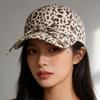 Sunscreen Leopard Print Bow Baseball Cap Sunshade American Style Casquette  Cool Girls