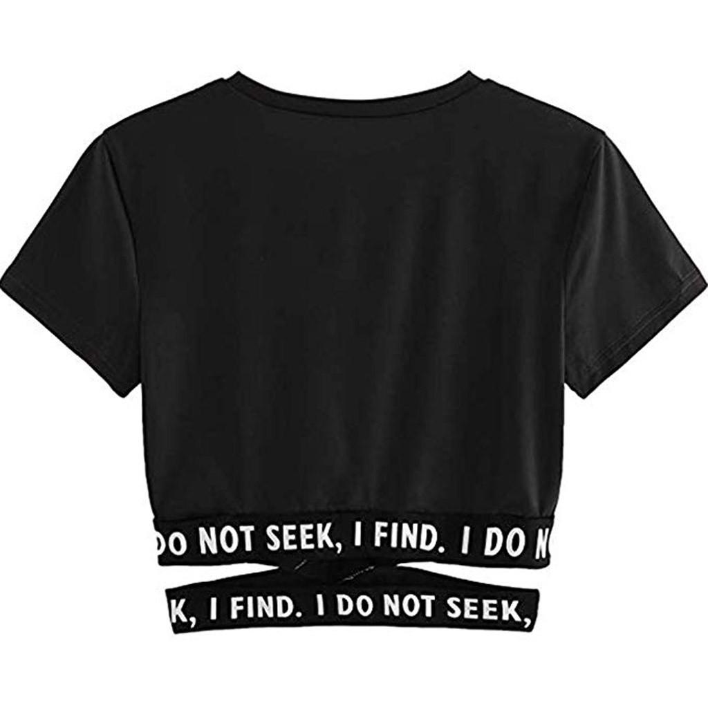 

Womens Lady Fashion Soild Latter Cross Bandage Blouse Sexy Tops Fashion T-Shirt XL чорний