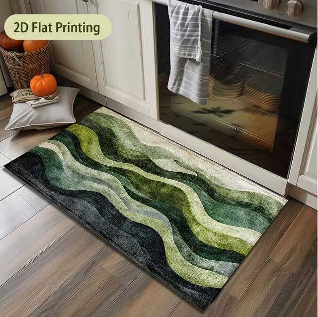 

Modern Style Carpet Door Mat with Wave Ocean Suitable for Bedroom Living Room Home Kitchen Decoration Interior Decoration Carpet 40cm x 60cm