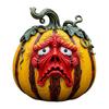 Halloween Pumpkin Figurine Resin Pumpkin Face Sculpture Spooky Pumpkin Halloween Decor for Home Office Desktop Decoration
