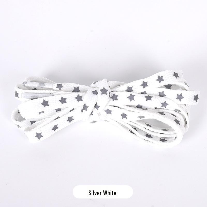 Reflective Star Luminous Flat Shoelaces for Sneakers
