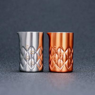 100ml 304 Measuring Cup Tools Bar Measure Cocktail Jigger Metal Bar Spirit Measure with Pour Spout Silver/Copper Barware
