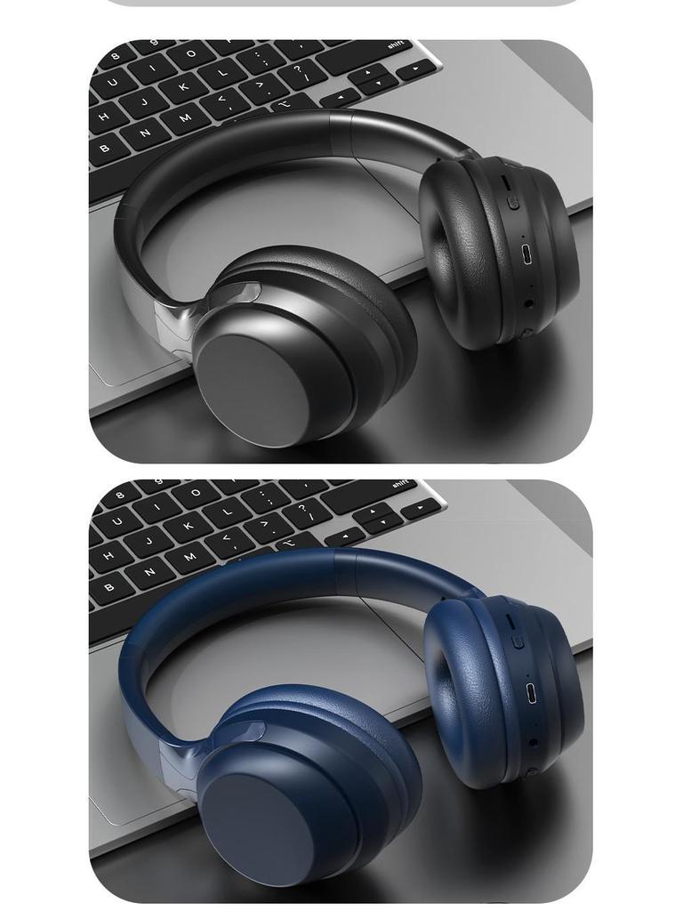 WH100 Bluetooth Earphones - Noise Cancelling Over-Ear Headphones with Music Playback