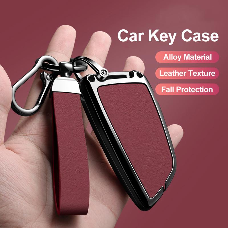 Zinc Alloy Leather Car Key Fob Case For Bmw X1 X3 X4 X5 X6 X7 1 3 5 6 7 Series G20 G30 F39 520 525 G11 F15 F16 G01 G02 F48