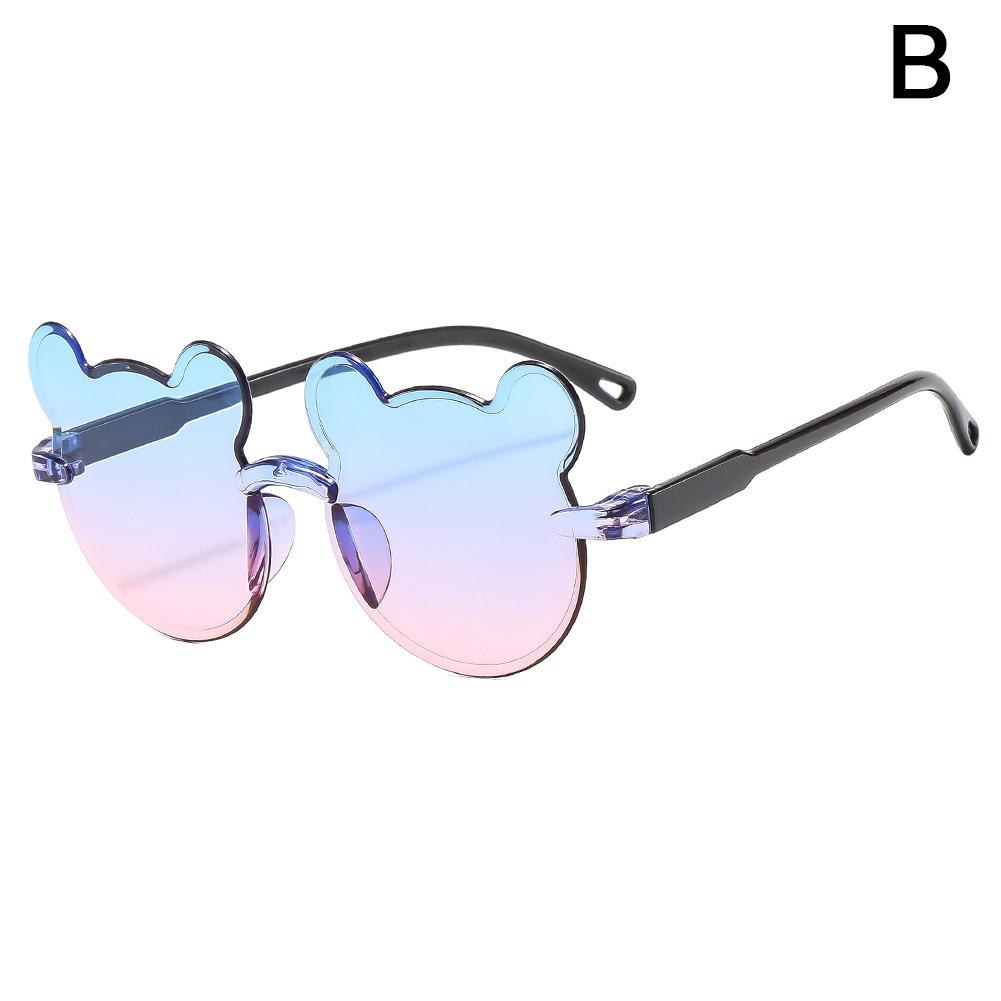 Fashion Children's Bear Cartoon Sunglasses Rimless Cartoon Bear Shape Sunglasses For Boys and Girls Children's Glasses