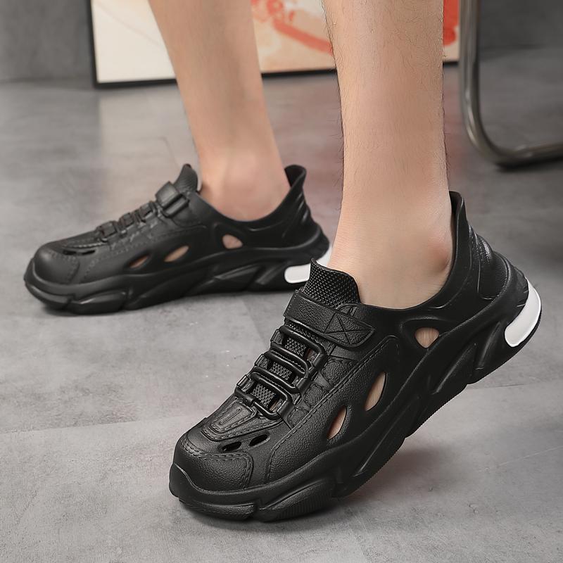 Summer men sandals fashion thick-soled hole shoes EVA closed toe slippers outdoor beach non-slip men hole sandals 39-45 size