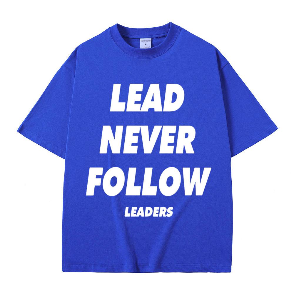 Rapper Chief Keef Lead Never Follow Leaders T Shirts Men Women Fashion Hip Hop Vintage T-shirt Cotton Casual Oversized T-shirts