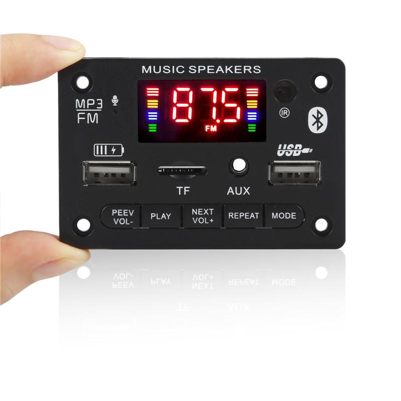 Bluetooth 5.0 MP3 Decoder Board Amplifier Audio Player 12V DIY MP3 Player Car FM Radio TF USB AUX Remote Module