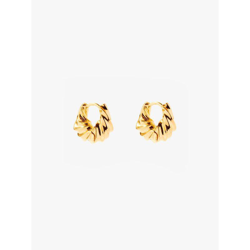 Cold Style Stripes Gold-Plated Women s Croissant Earrings Geometry Gold