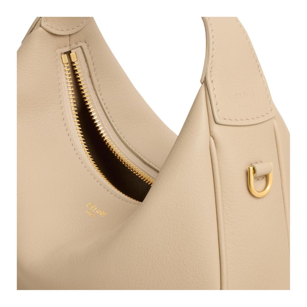 Celine Letter Logo Gold Hardware Shoulder Crossbody Bag Leather Handbag Women Bags Deep-Ivory 120723ENY-02EZ