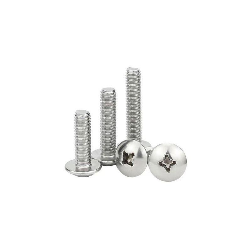 White Zinc M3-M6 Phillips Flat Head, Pan Head, and Mushroom Head Machine Screws