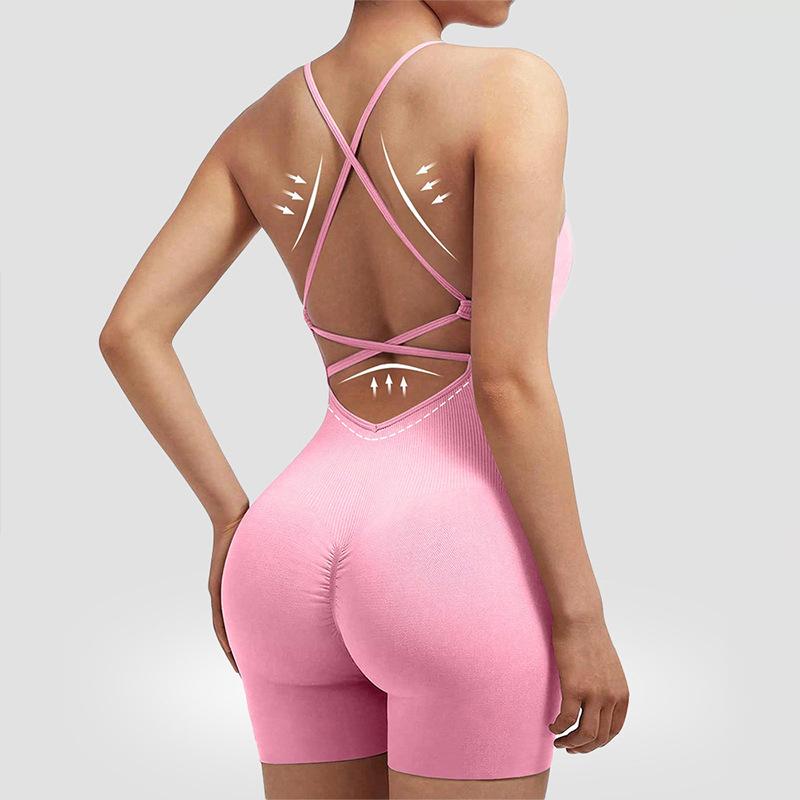 Vest Style Yoga Suit Jumpsuit Sexy Hip Hugging One-Piece New Sports Jumpsuit For Women