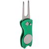 Stainless Steel Golf Pitchfork Foldable Golf Divot Tool Switchblade Tool Divot Repair ToolGreen