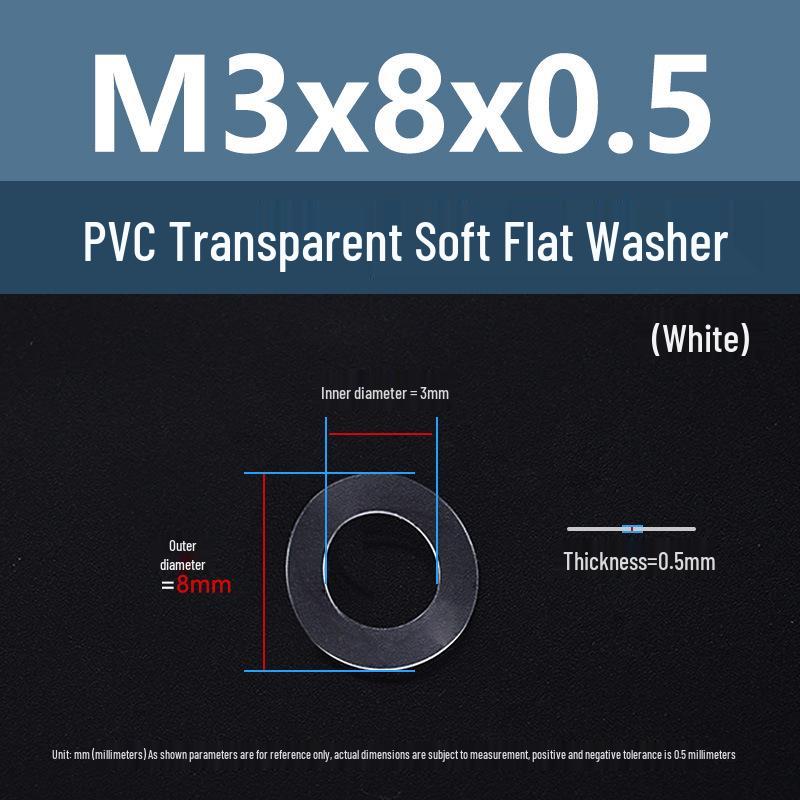 Yigu Transparent PVC Washer: Insulating Soft Rubber Gasket for Screws