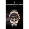 POEDAGAR Luxury Men Watch Luminous Waterproof Hollow Tourbillon Male Clock Week Date Business Automatic Mechanical Watches