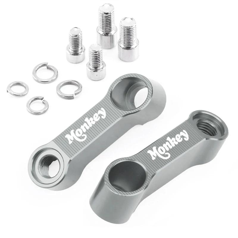 2 Stück Motorradzubehör Aluminium Spiegel Erhöhungs-Verlängerungshalter Rückspiegel Verlängern Für Honda Monkey Z125 Z120 z 125