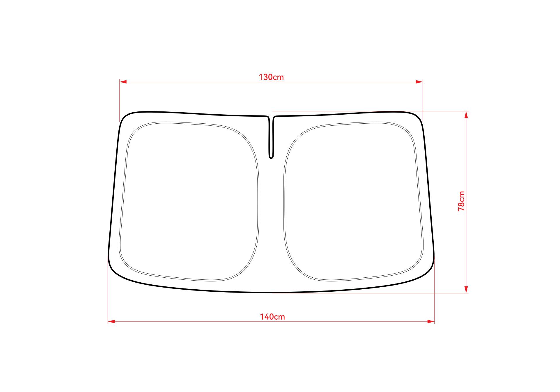 Thickened Titanium Silver Car Sunshade - Front Windshield Heat & UV Protection Curtain Single Layer