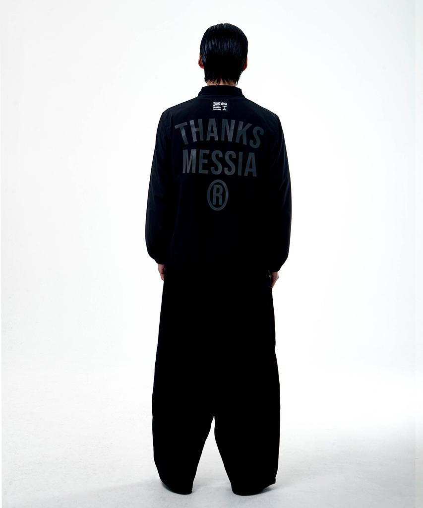 Thanks Messia Arch Logo Coach Jacket-Black