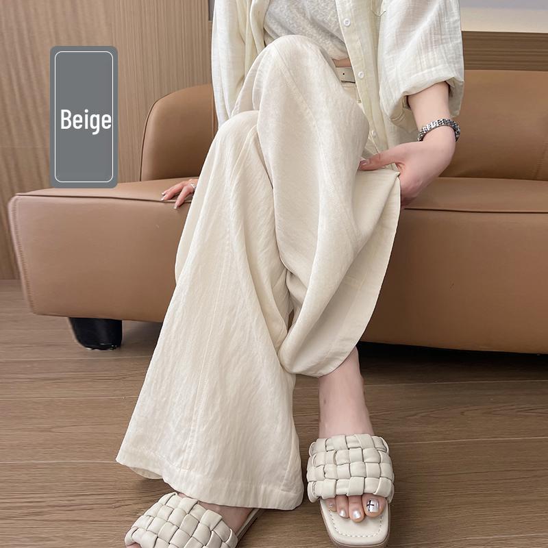 Women s White Lyocell Tencel Linen Wide-Leg Pants - 2026 Spring/Summer Old Money Style Extra Large