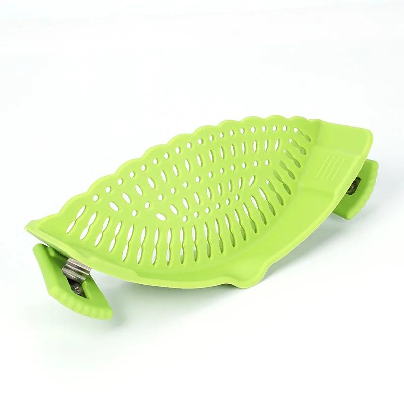 1pc, Strainer, Silicone Pot Strainer, Adjustable Silicone Clip On Strainer For Pots Pans And Bowls, Kitchen Pot Strainer