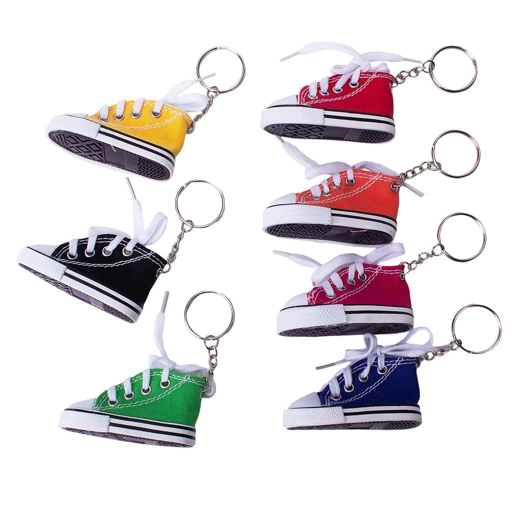 Mini canvas small shoes fashion bicycle motorcycle foot support small board shoes pendant simulation shoe keychain