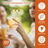 50Pcs Plastic Champagne Flutes Gold Trim Champagne Flute Easy To Grip Mimosa Glasses for Weddings Parties Cocktail Cups