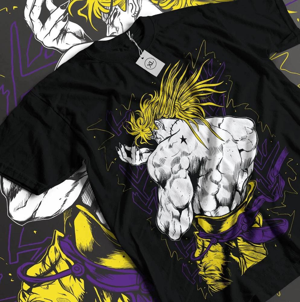 Jojo Bizarre Adventure Shirt Jotaro Kujo Tshirt Dio Giorno Tshirt Black S
