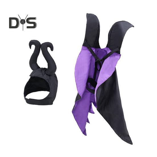 Pet Costume Set Dog Halloween Witch Clothes Cat Cloak Funny Dog Wizard Outfit Mantle Apparel Cosplay Dress for Halloween Party Christmas