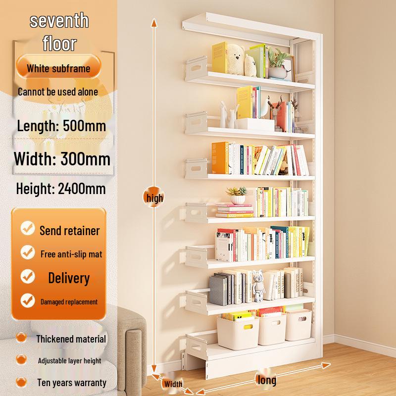 Steel Bookshelf with Whiteboard Doors, Multi-Layer Library Bookcase, Children's Picture Book Rack