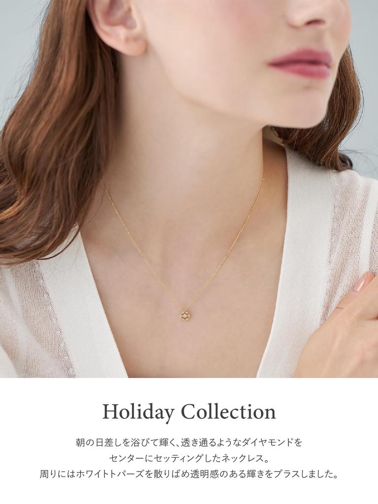 Official 2025 Holiday Collection K10 Yellow Gold Birthday Gift for Includes Jewelry 112546123002 4℃ Necklace, Women, Case,