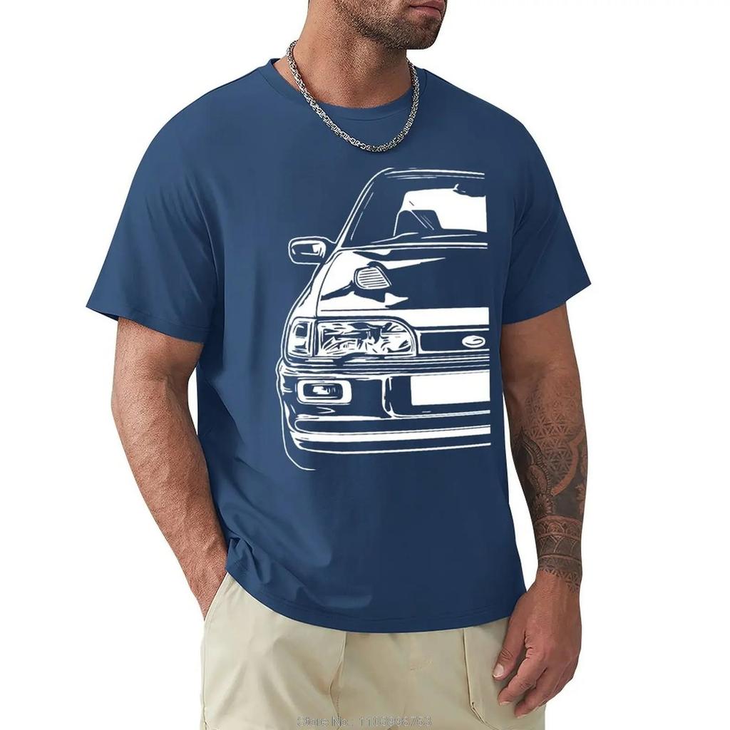 Harajuku Men Clothing Classic Car Sierra RS Cosworth Sapphire Tops Graphic T-shirt Short Sleeve Tees fitness Cotton T Shirt