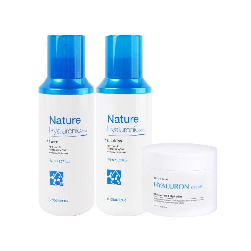 

Foodaholic Nature Hyaluronic Acid 3-in-1 (Toner + Emulsion + Cream) / Highly Moisturizing Skin