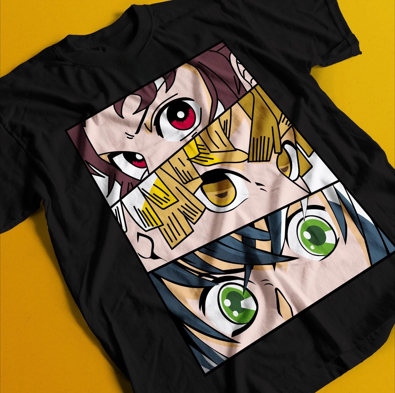 

Demon Slayer Shirt Tanjiro Tshirt Nezuko TShirt Muzan Doma Tee Inosuke Zenitsu Summer Unisexs and Womens Breathable Tshirt Top S