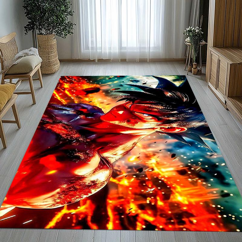 Anime D-Dragon Ball Game Cartoon Living Room Non-Slip Area Rug Soft Carpet for Bedroom Kids Playroom Sofa,Home Decor Doormat