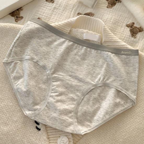 6 Pcs Women's Cotton Underwear Mid Waist Ladies Full Coverage Panties Soft Stretch Cheeky Bikini Briefs