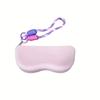 1pc Waterproof Silicone Glasses Case with Zipper & Braided Lanyard - Portable Fashion Glasses Storage