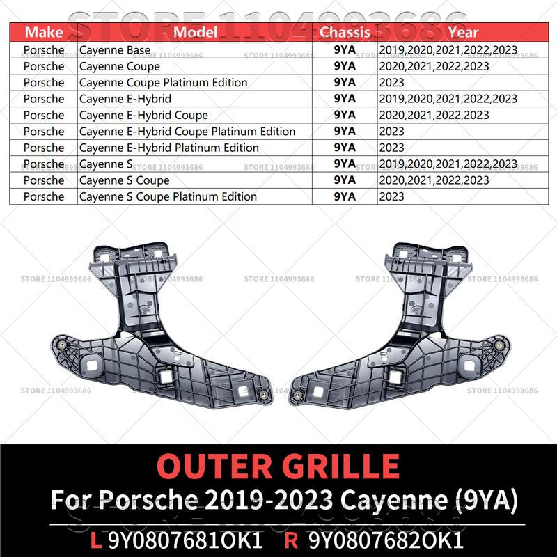 For -2025 Porsche Macan (95B.2 95B.3 9YB) Headlight Bracket Left And Right OEM 95B941121F 95B941122F 95B941121D 95B941122D