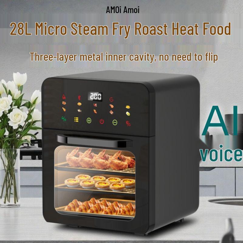 Multifunctional Electric Oven Air Fryer with Visual Window and Large Capacity for Home Baking