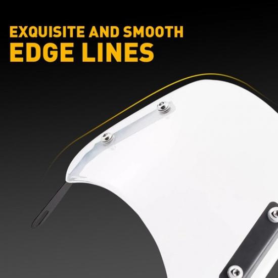 Motorcycle Windshield Clear Flyscreen Windscreen w/Mount Bracket 5"-7" EOA