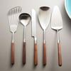 CMAOS 304 Stainless Steel Walnut Handle Spoon Set