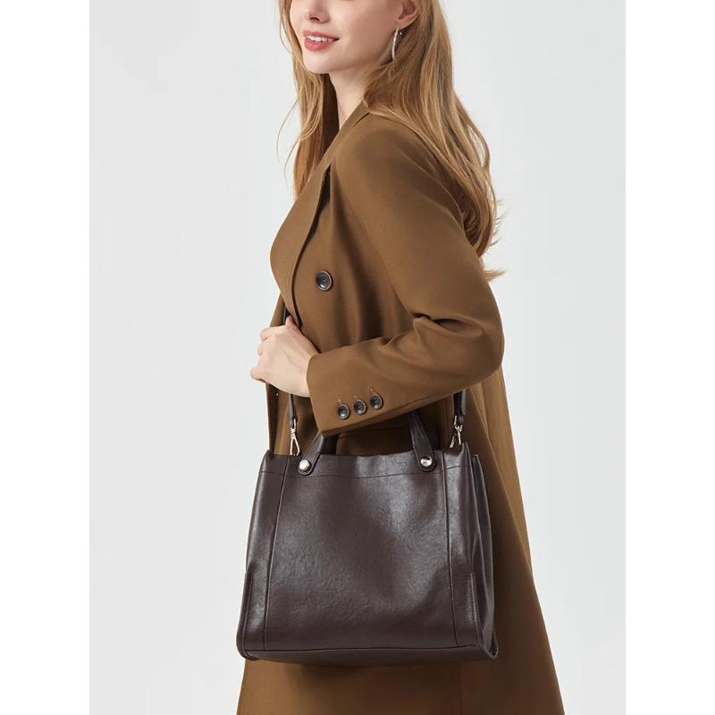 100% Genuine Leather Women's Handbag cowhide Fashi tote bag single shoulder bag large capacity crossbody bag for women