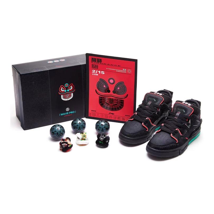 

новые LiNing Wave Pro светящиеся в темноте пробуждающийся лев амортизирующие легкие низкие кеды для скейтбординга женские черные 35