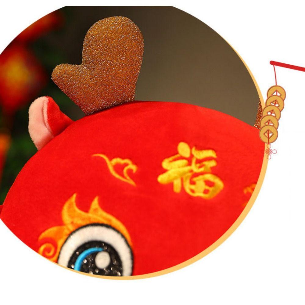 Tang Suit Dragon Year Plush Toy Stuffed Lucky Dragon Doll Plushies Girls Toys