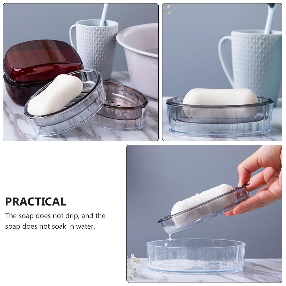 Tragbare Seifendose mit Ablaufhalter für Badezimmer, Reise, selbstentleerendes Ablagegestell für Seifenstücke, PCDG-Material, langlebige Nutzung