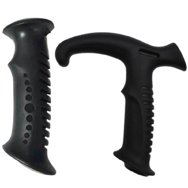 2Pcs Straight/Bent Handle Climbing Stick Head Trekking Rod Handle Adapters Walking Cane Grip for Climbing Outdoor