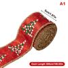 5M Christmas Ribbon Diy Christmas Tree Decoration Wreath Decoration Christmas Tree Snowflakes Snowman Pattern Xmas Holiday Decor